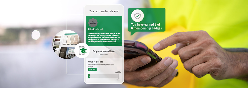 collage of contractor loyalty program platform images